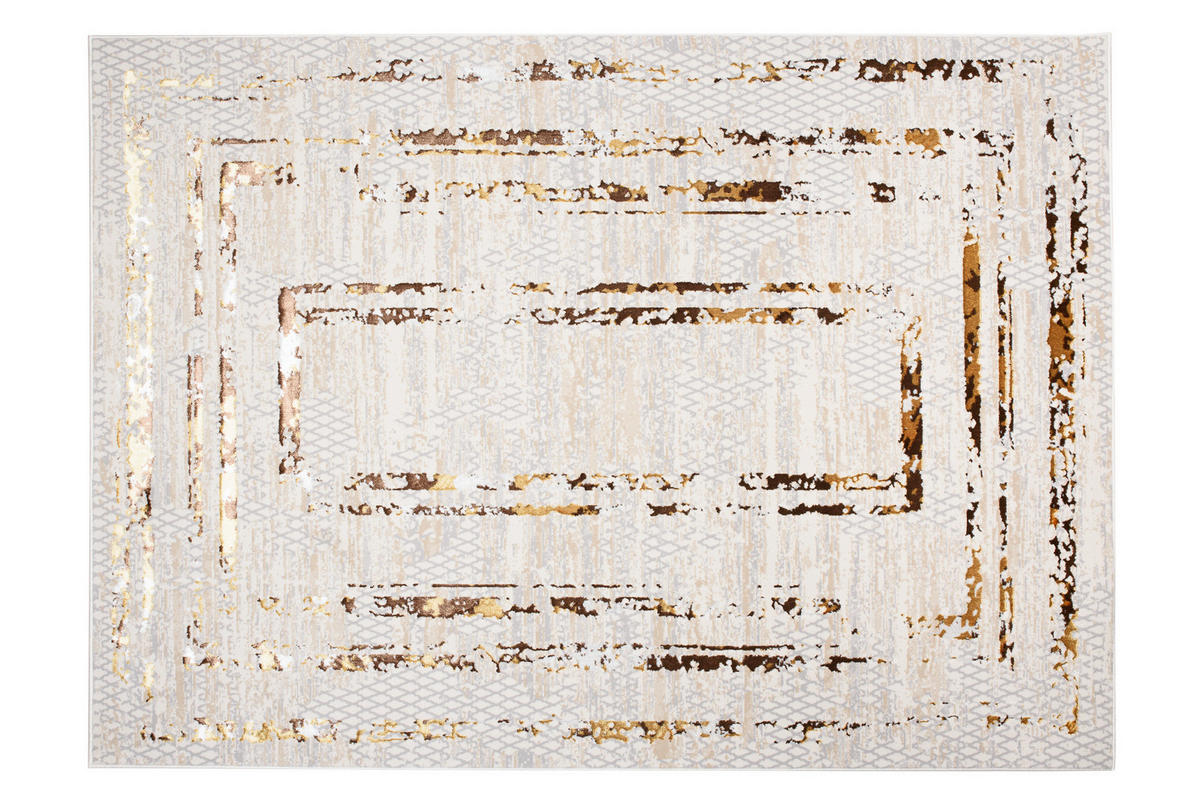 TEPPICH GOLDEN Creme 140/200 cm - Creme, Kunststoff (140/200cm) - Tapiso