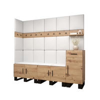 GARDEROBEN-SET 196/210/45,6 - Schwarz/Eiche Artisan, Holz/Kunststoff (210/196/45.6cm) - Abiks Möbel