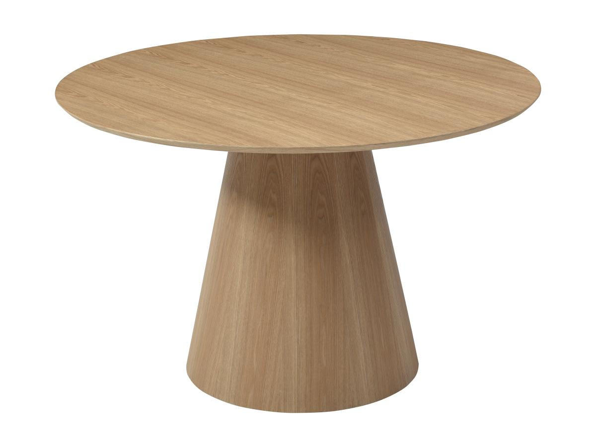 ESSTISCH rund - 4 Personen - Eichenfurnier - Holzfarben hell - ANTALIZA - Hellbraun, Holz (120/120/75.5cm) - Vente-Unique