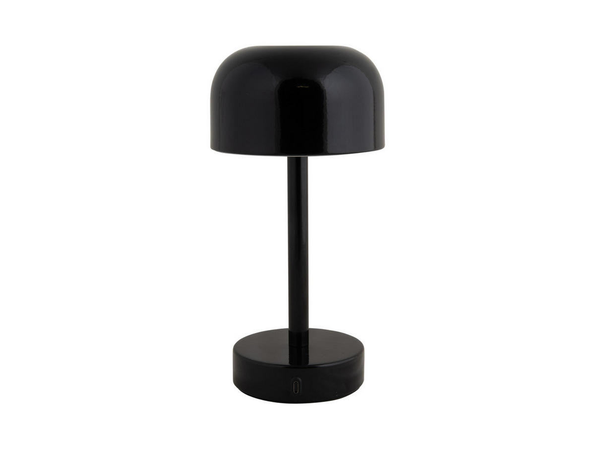 TISCHLAMPE James LED 12.5/12.5/24.5 cm - Schwarz, Metall (12.5/12.5/24.5cm) - Leitmotiv