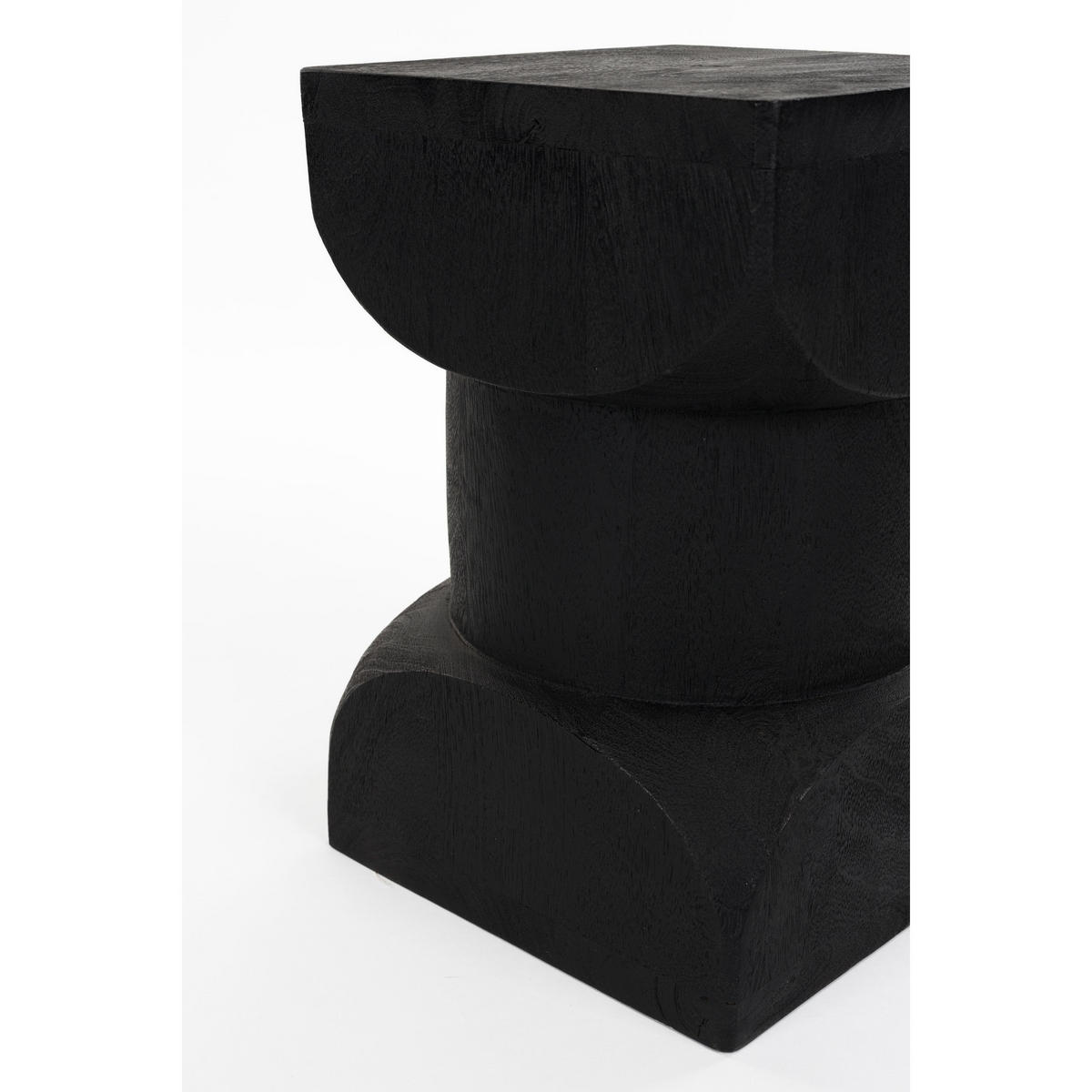 BEISTELLTISCH Rea Quadratisch 30x30 cm Dunkelbraun - Schwarz, Holz (30/30/45cm) - Housecraft Living