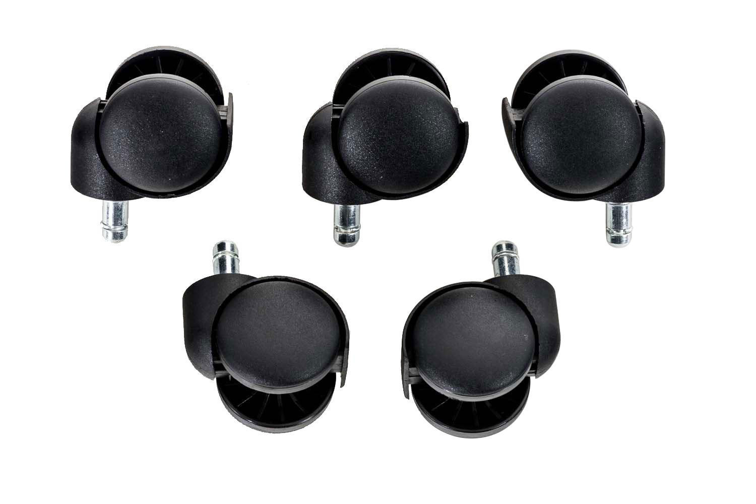 LENKROLLEN Kunststoff schwarz - Schwarz, Kunststoff (5/9/5cm) - CLP