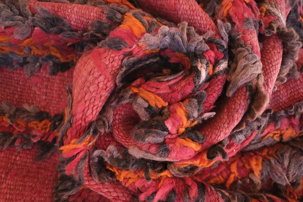 BERBERTEPPICH aus reiner Wolle 175x 467 cm - Rot, Naturmaterialien (175/467cm) - AFK Living