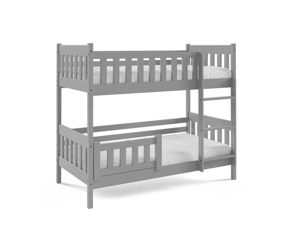 ETAGENBETT LUCIA 80x160 cm Hellgrau - Hellgrau, Holz (80/160cm) - MASSENO