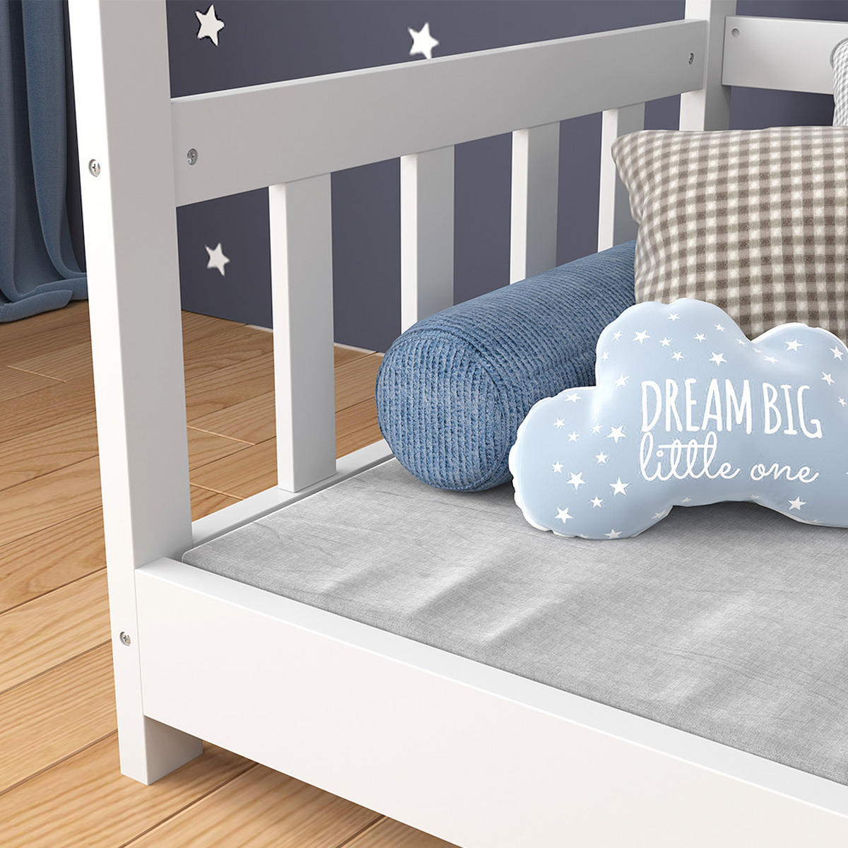 DOMEČKOVÁ POSTEL Michelle Bílá - bílá, kompozitní dřevo (70/140cm) - VitaliSpa