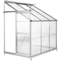 ANLEHNGEWÄCHSHAUS ,192 x 128 x 202 cm,transparent - Transparent, Metall (128/202/192cm) - tectake