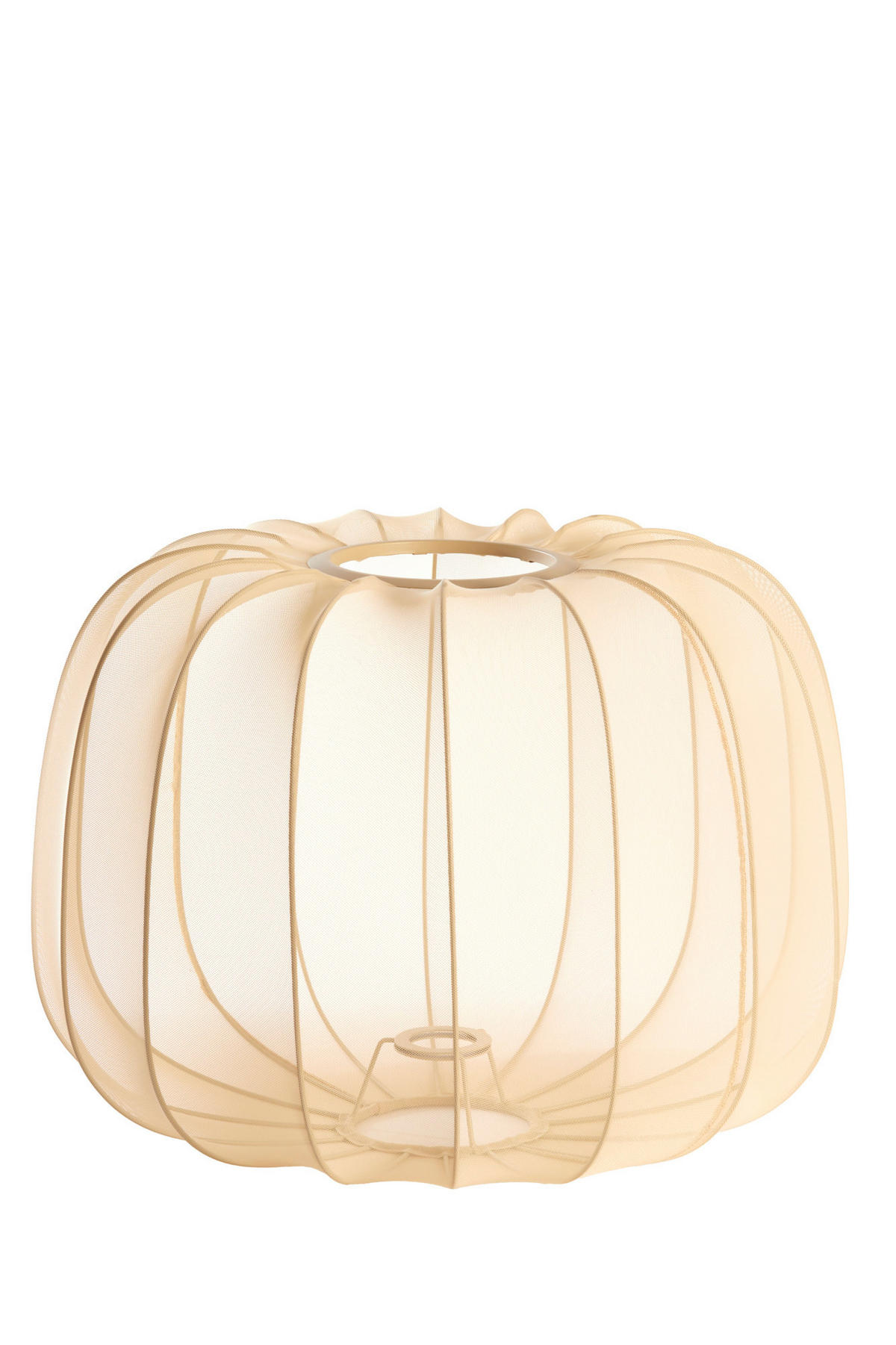 LAMPENSCHIRM Plumeria Braun Ø50/37,5 cm - Braun, Textil (50/50/37.5cm) - Light & Living