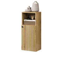 BADKOMMODE Evoke Eiche 40 x 95 cm, Badschrank mit Staboptik - Eichefarben/Schwarz, Holzwerkstoff/Kunststoff (31/95/40cm) - Top.Furn
