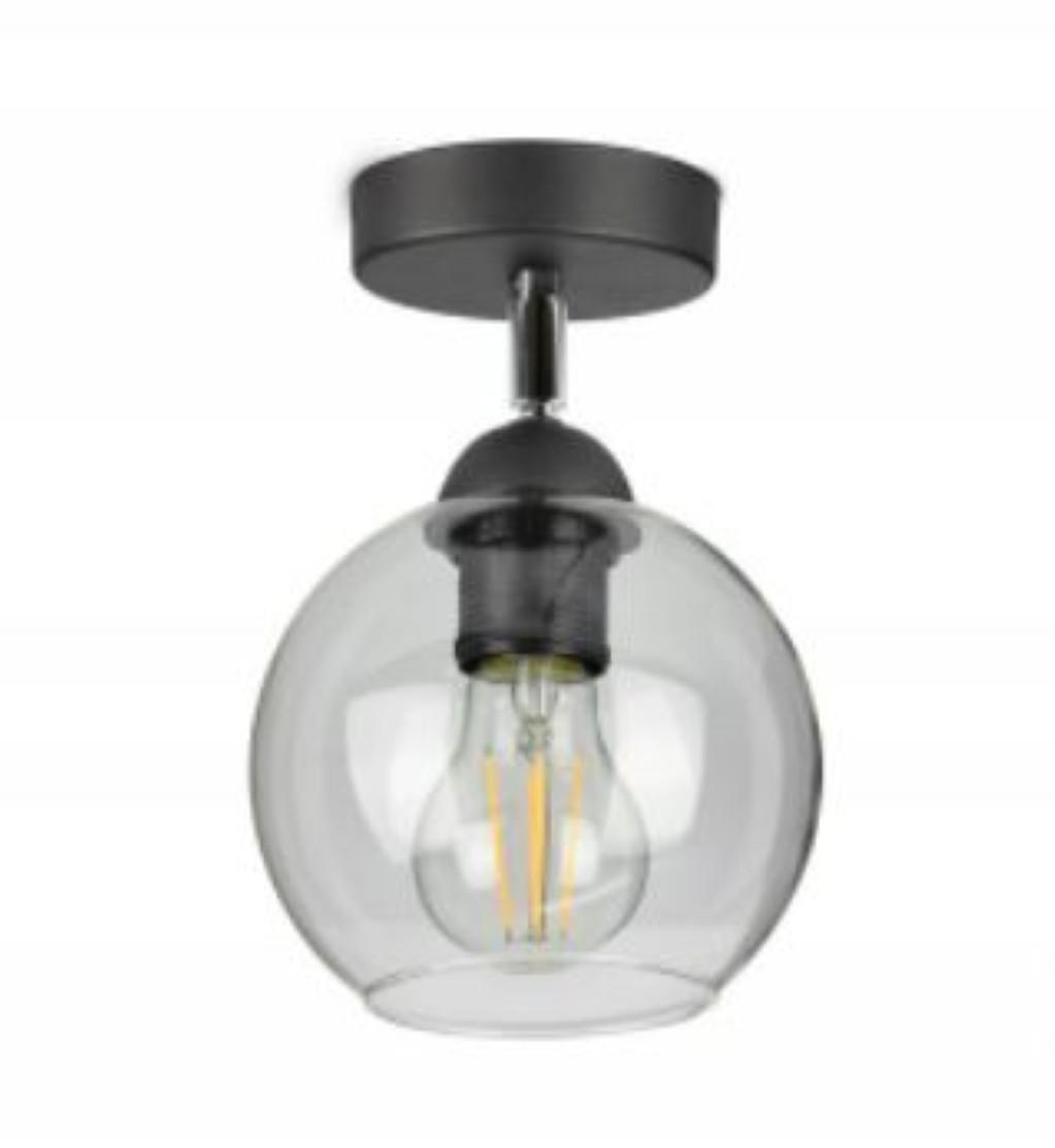 DECKENLEUCHTE HAGEN - Transparent, Glas/Metall (15/15/21cm) - kiki design