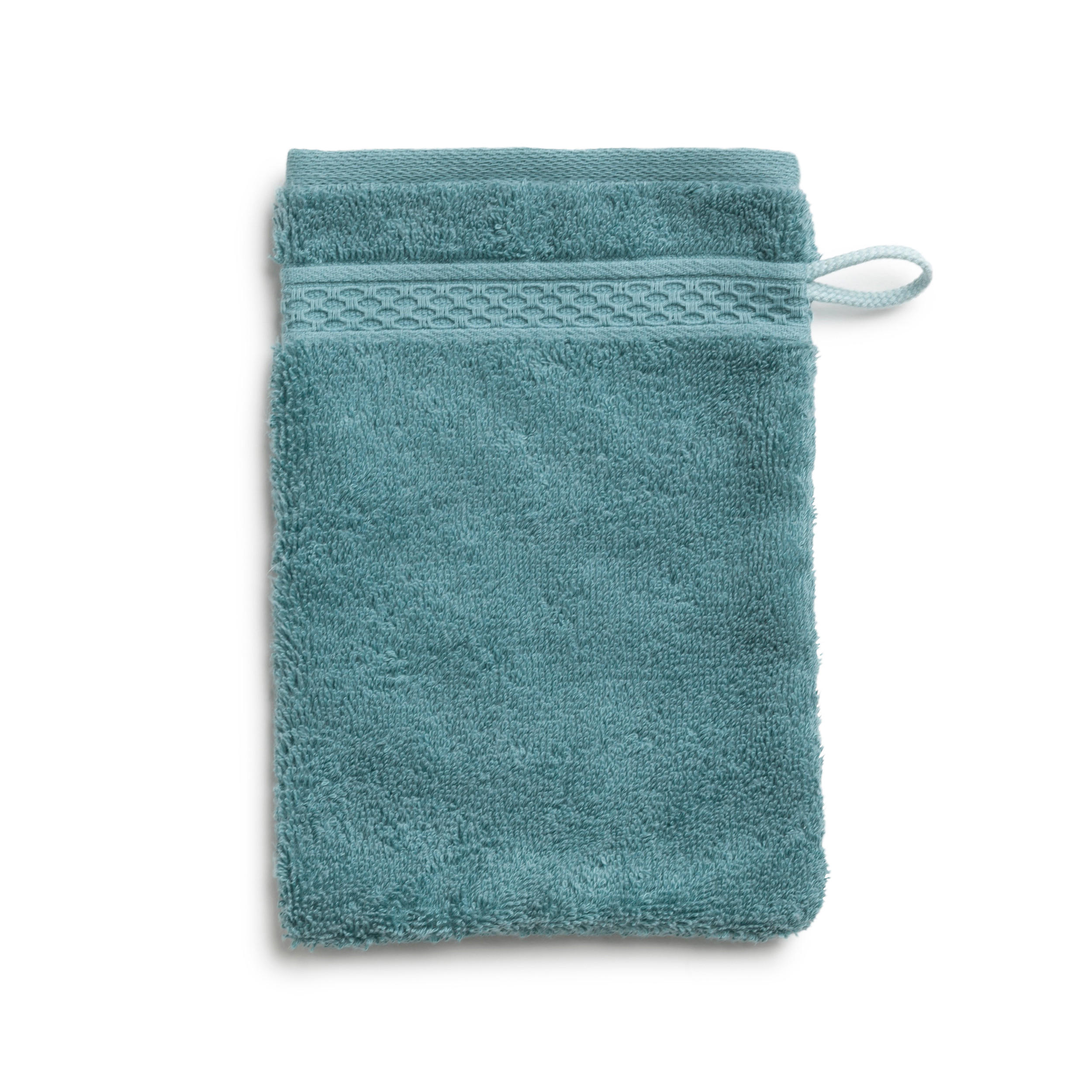 WASCHHANDSCHUH PURE LUXURY - Türkis, Textil (15/20cm) - MÖVE