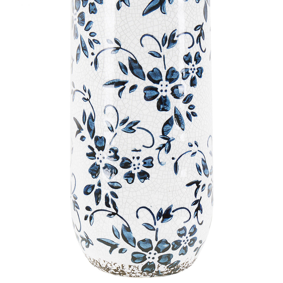 BLUMENVASE Steinzeug weiß Mulai - Weiß, Keramik (35cm) - Beliani