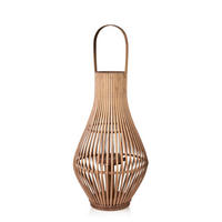 LATERNE Levi braun 23/29/80 cm Holz - Braun, Holz (23/80/29cm) - Mondex