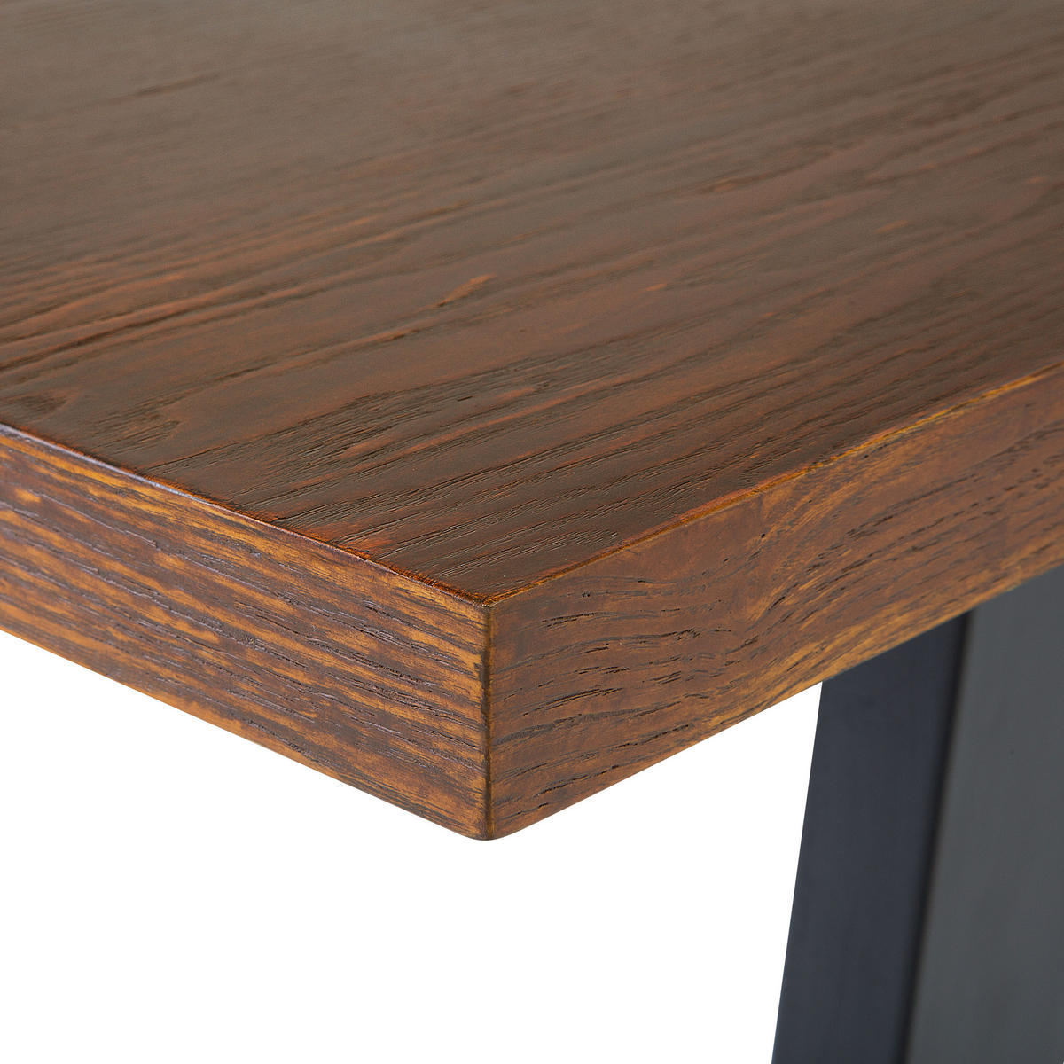 ESSTISCH 160/90/76 cm Dunkelbraun, Schwarz Rechteckig Austin - Dunkelbraun, Holzwerkstoff (160/90/76cm) - Beliani