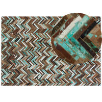 KURZFLOR-TEPPICH Amasya 230/160 cm - Multicolor, Fell (160/230cm) - Beliani