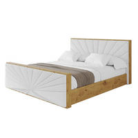 POLSTERBETT mit Bettkasten, Fußteil und Lattenrost, Boxbett mit Matratze H3/H4 - ENZO6-Z 160x200 Weiß - Weiß, Holzwerkstoff/Textil (160/200cm) - ALTDECOR