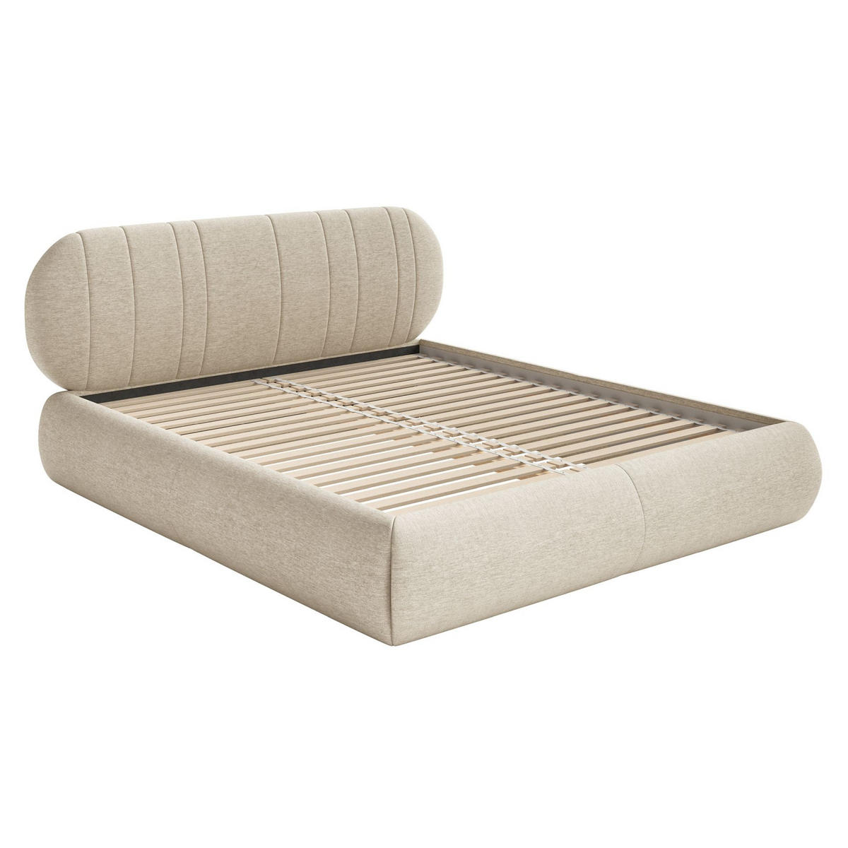 POLSTERBETT Asmelio Beige 180x200 cm - Beige, Holz/Textil (180/200cm) - Selsey