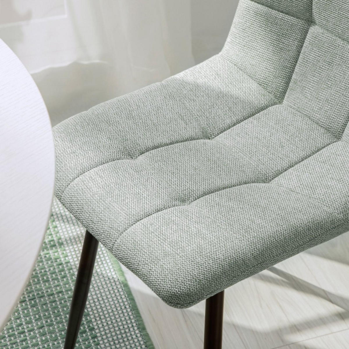 ESSZIMMERSTUHL Ailan Grün 43 cm x 88 cm - Grün, Textil (43/88/56cm) - Klast Home