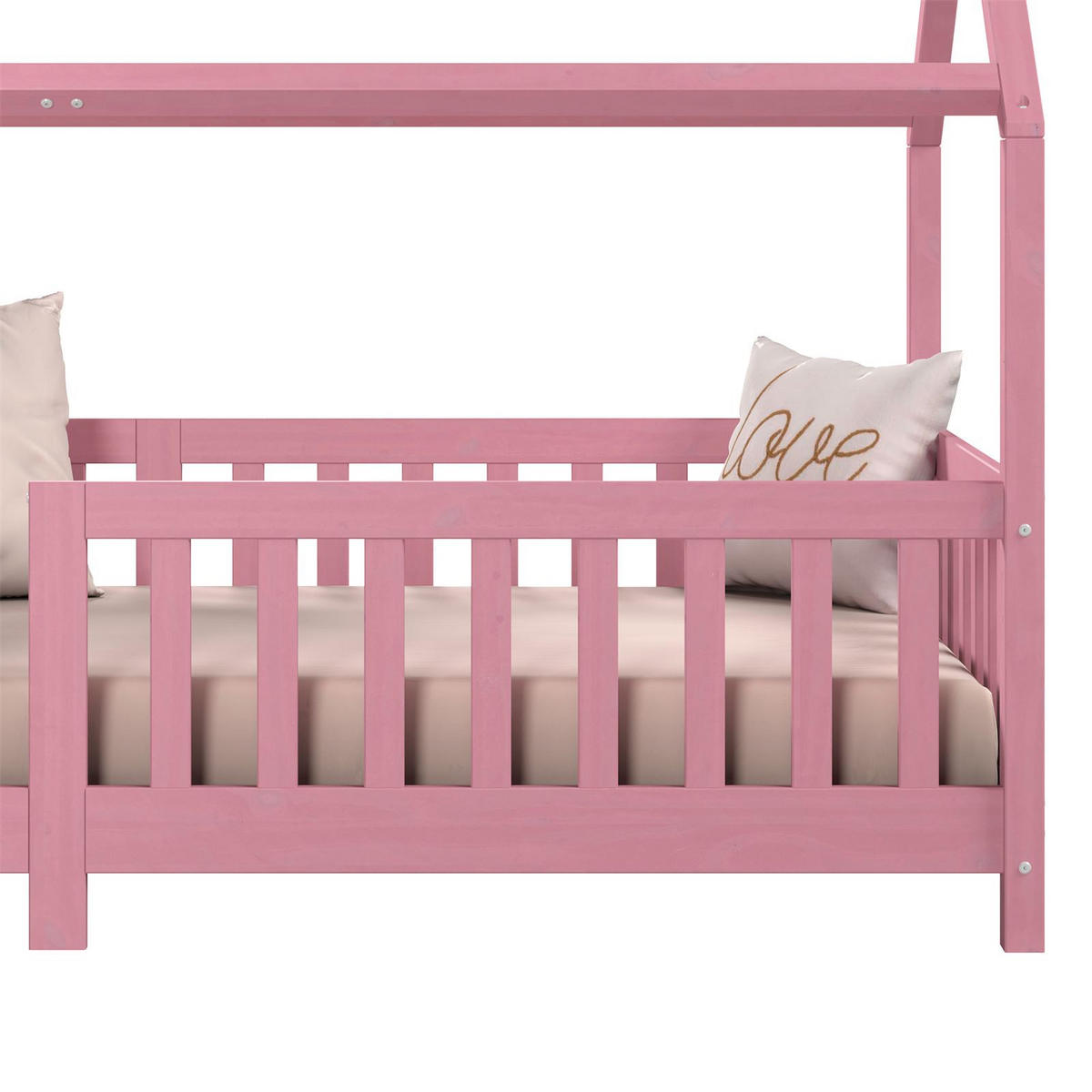 HAUSBETT NINA 90X200 CM - Rosa, Holz (96/135/206cm) - IDIMEX