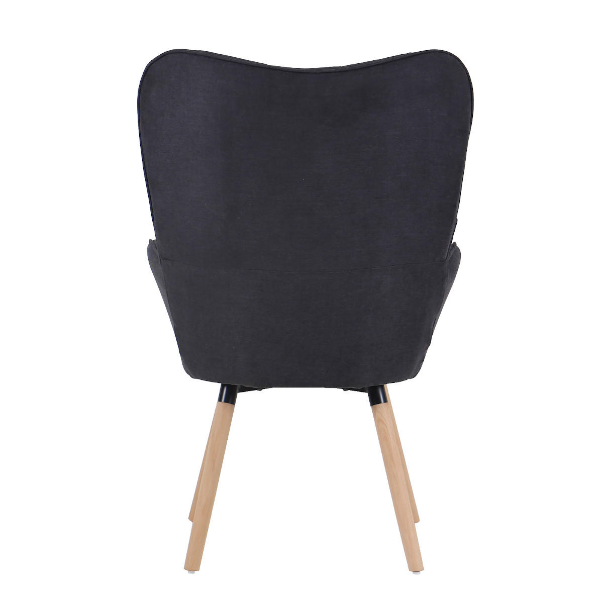 OHRENSESSEL CLEO Stoffbezug Dunkelgrau - Anthrazit, Textil (61/107/70cm) - SVITA