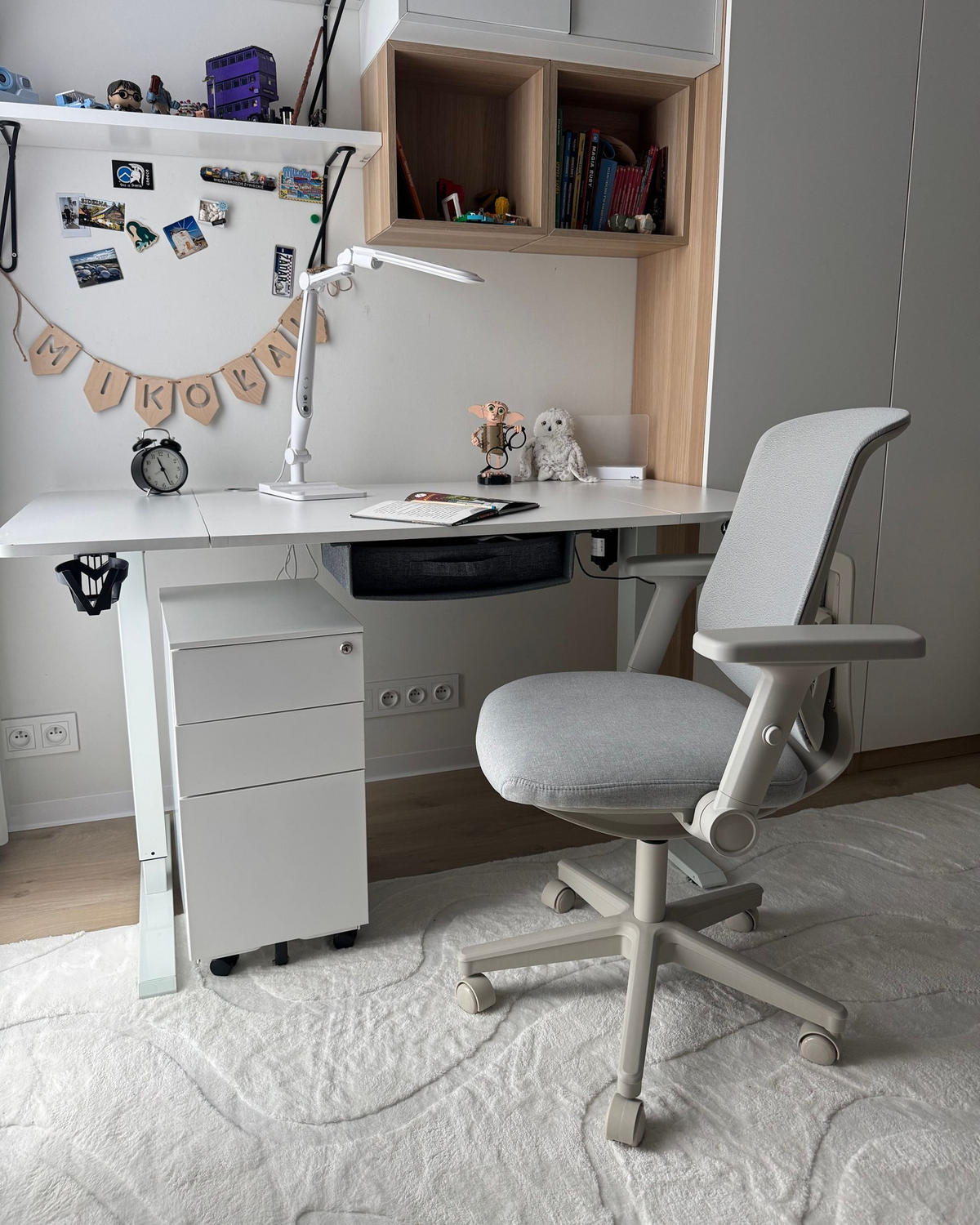 BÜROSTUHL Stoff Hellgrau Sero - Hellgrau/Grau, Textil (67/105/58cm) - Beliani