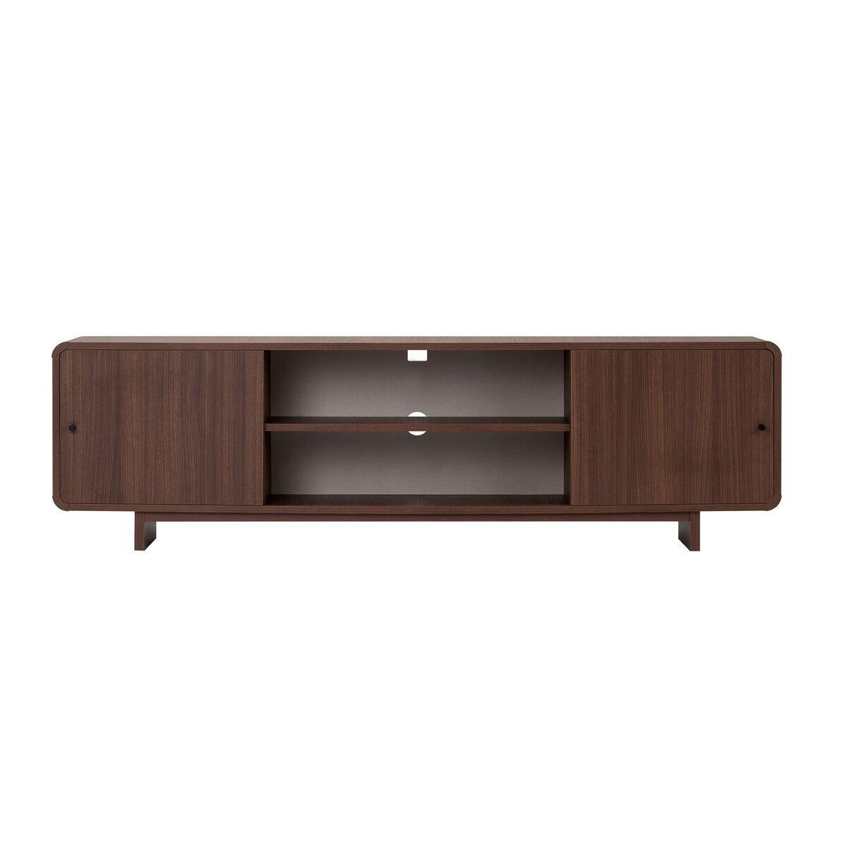 TV-MÖBEL mit 2 Türen, 2 Fächern und abgerundeten Kanten 34/52/180 cm - Naturfarben, Holzwerkstoff (34/52/26cm) - Calicosy
