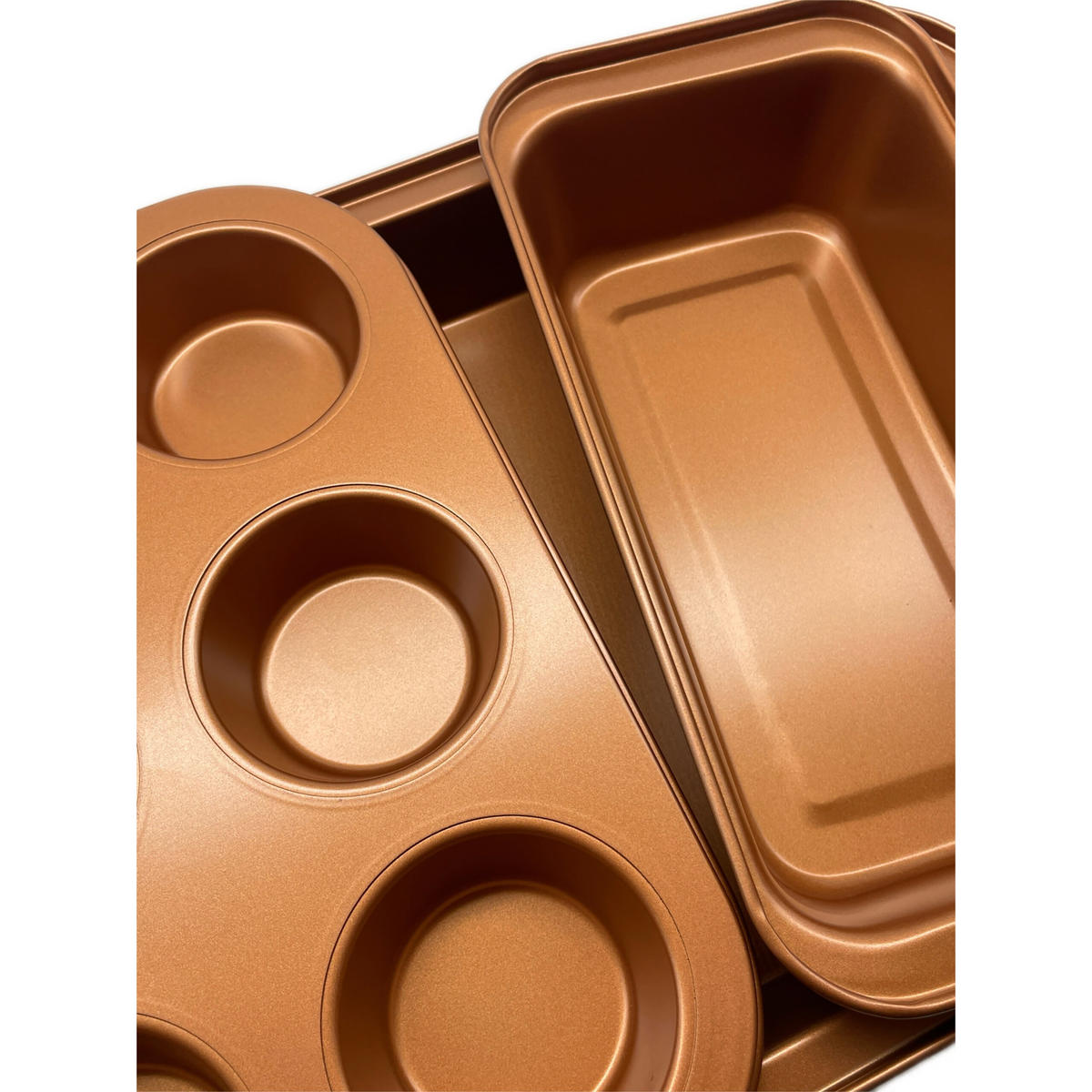 3-DIELNA sada na pečenie - medená, kov - Relaxdays