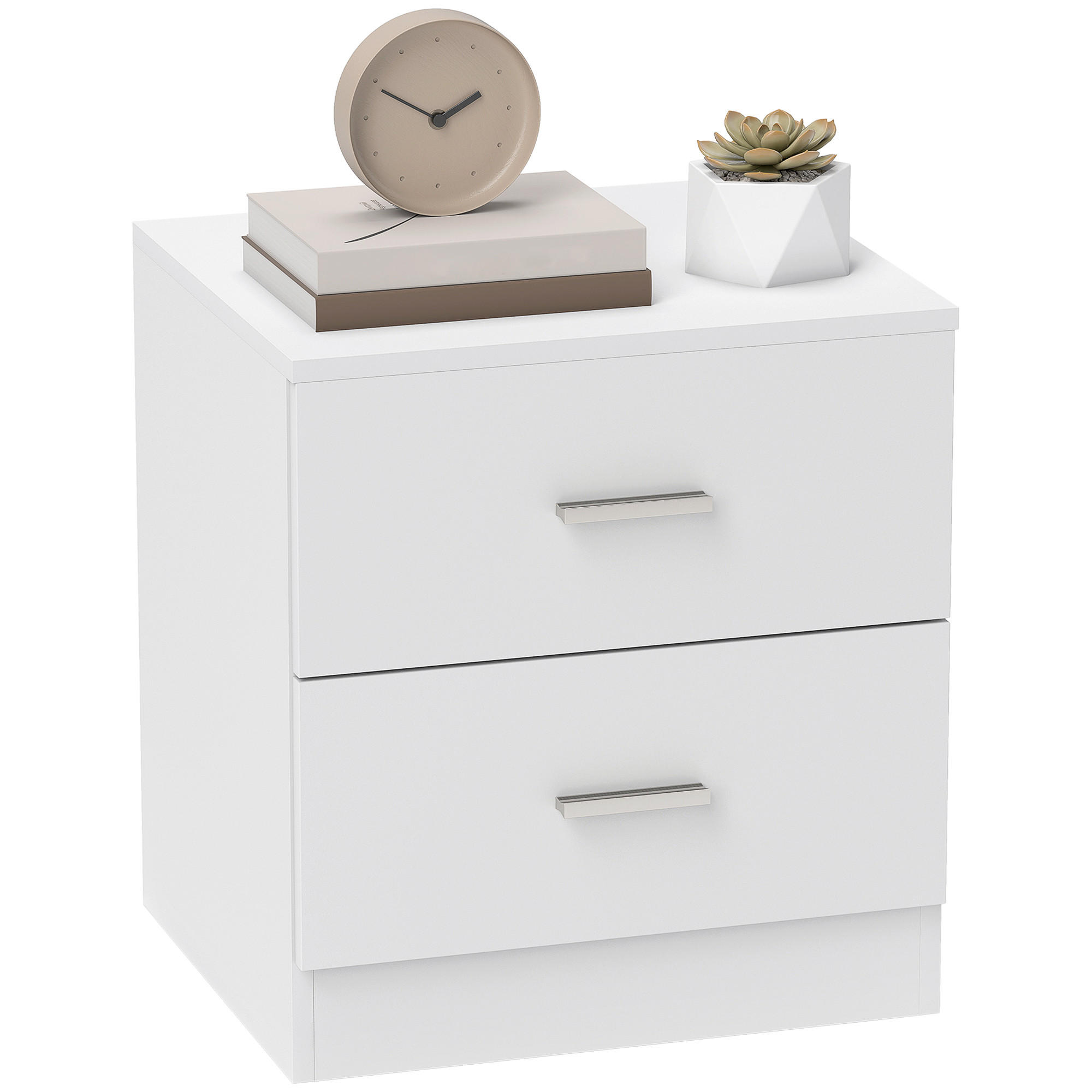 ComfortXL Nachtschrank Weiß 39.5x49x45 cm