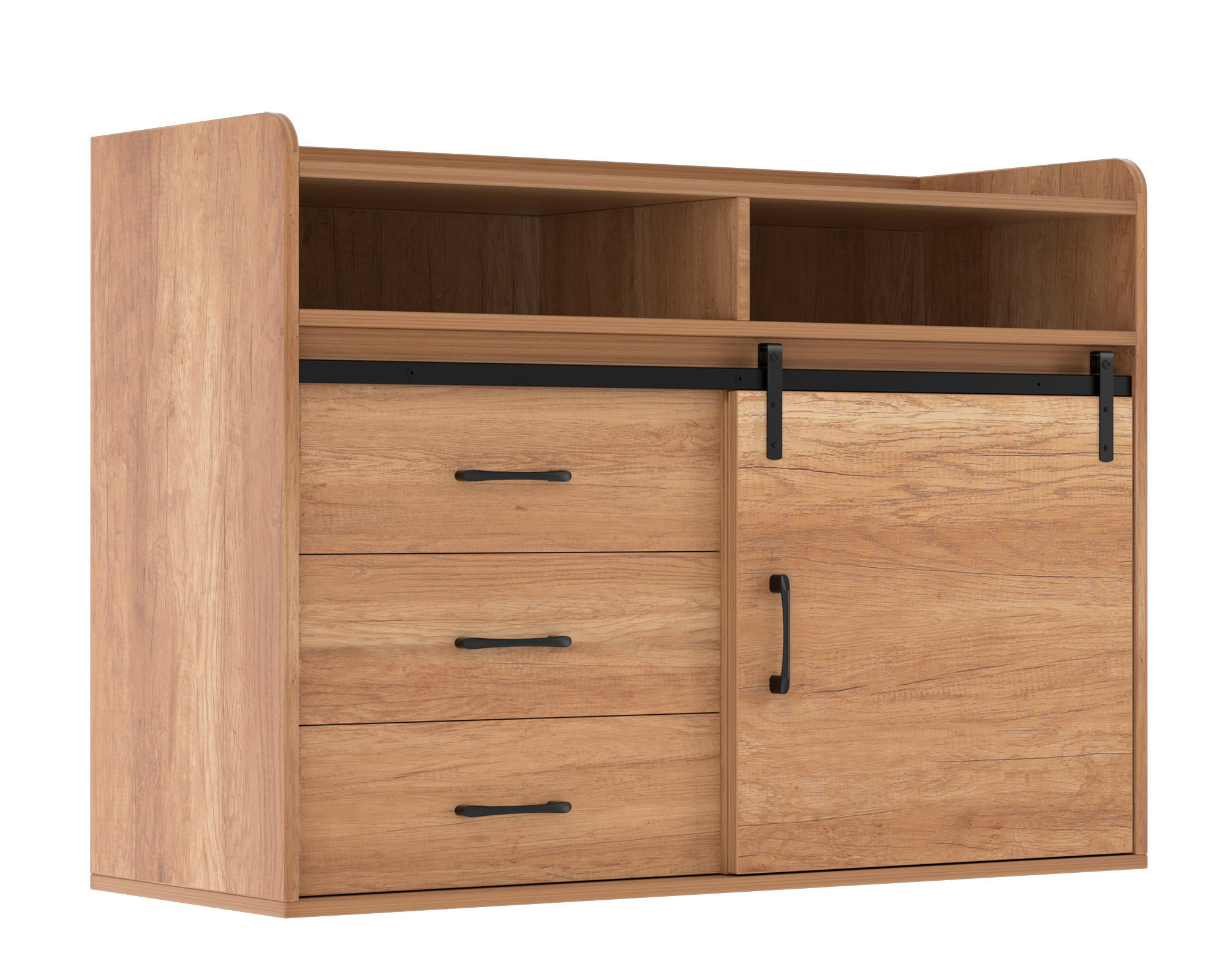 SIDEBOARD in 107/80/40cm - Naturfarben, Holzwerkstoff/Metall (107/80/40cm) - HOMAVO