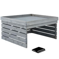 RASENMÄHER-ROBOTER-GARAGE Hortus, 84 x 78 x 46 cm, grau - Grau, Holz (84/46/78cm) - tectake