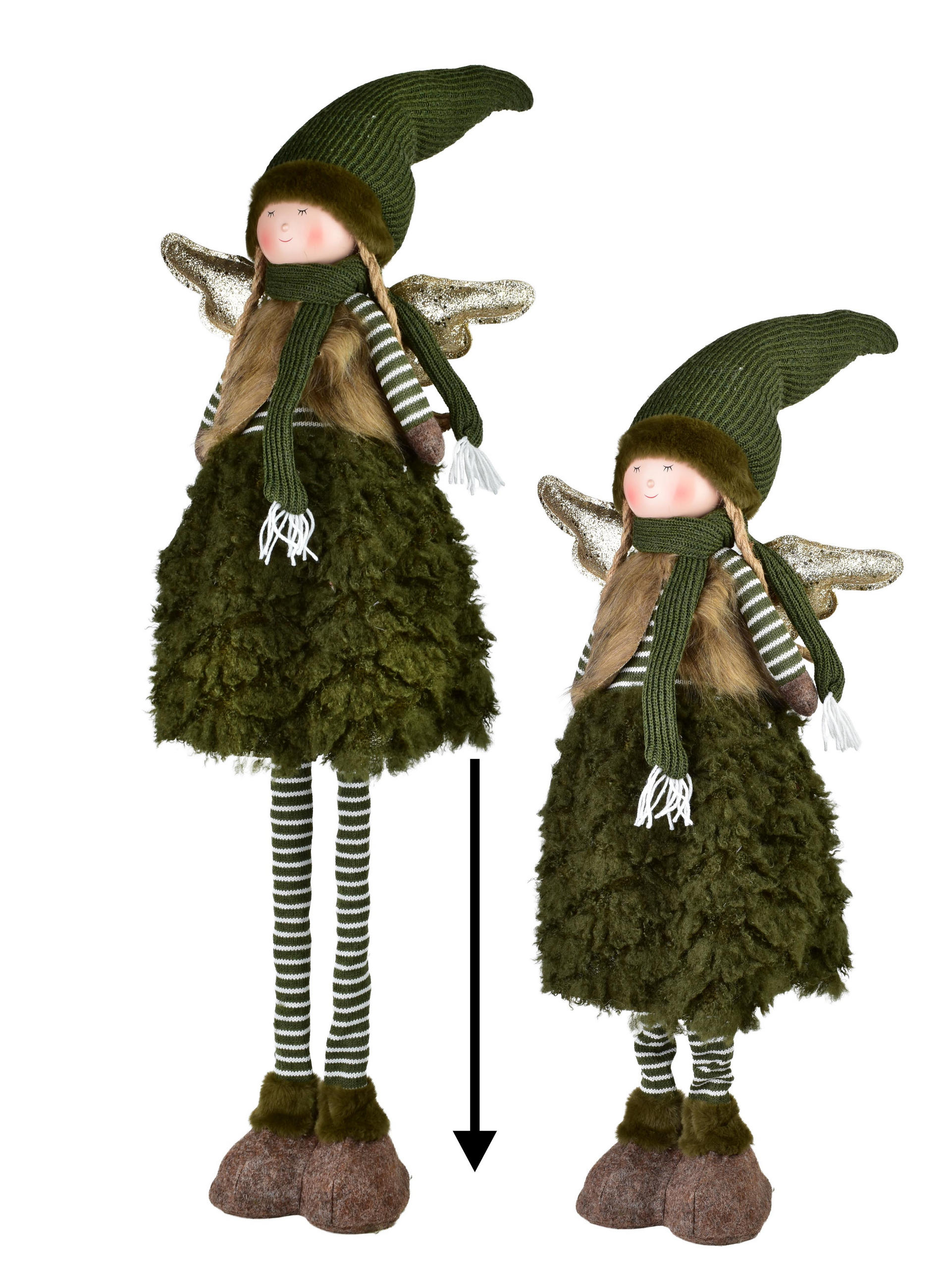 PLÜSCHFIGUR Santa Lila Grün - Grün, Textil (20/80/25cm) - Mondex