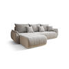 ECKSOFA mit Schlaffunktion TOKYO L Monolith 84 Links - Hellgrau, Textil (280/185cm) - Bedante