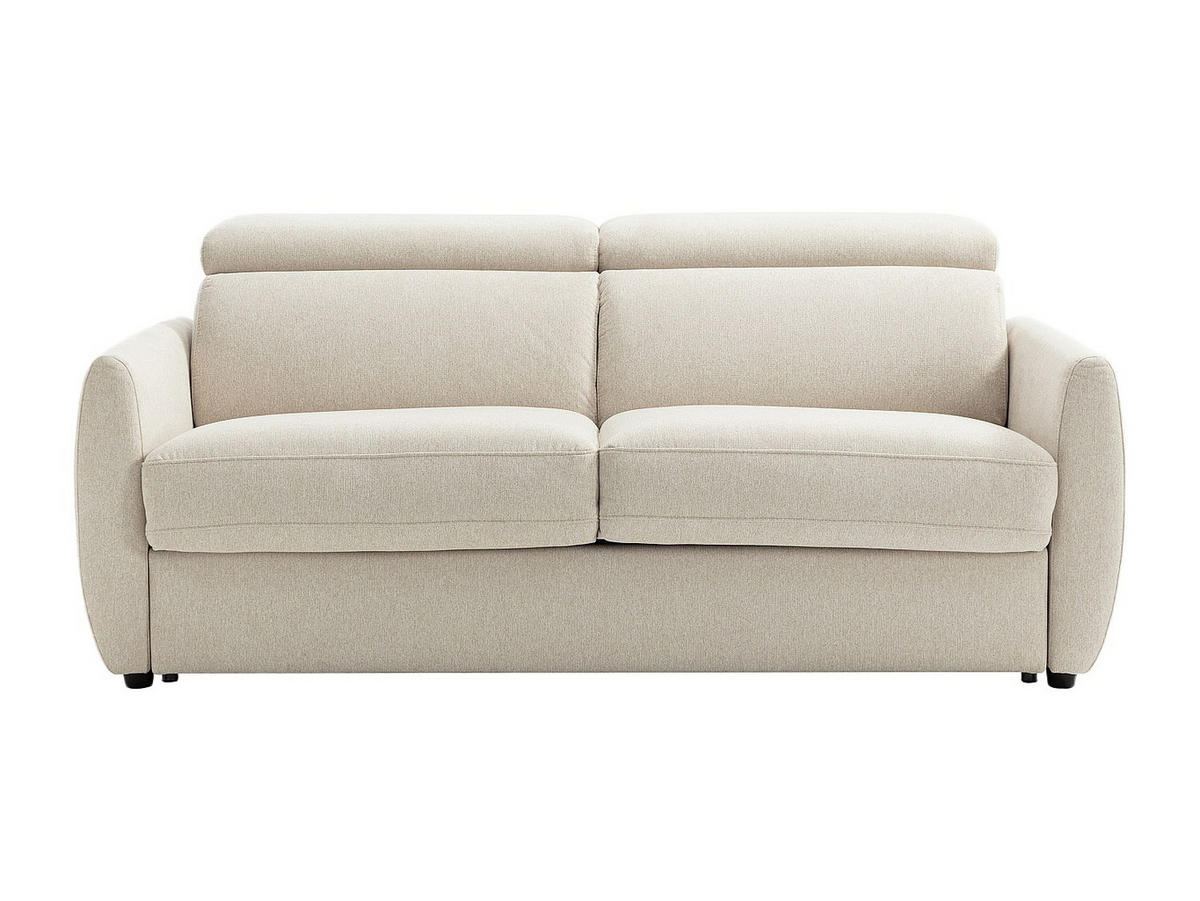3-SITZER-SCHLAFSOFA mit Schlaffunktion aus beigem Stoff SOVALI - Beige, Textil (191/83.5/224cm) - Vente-Unique