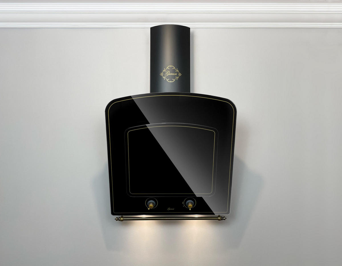 DUNSTABZUGSHAUBE GCH S 142 60 BL N 60 cm Schwarz - Schwarz, Metall (60/139.8/35.5cm) - Gurari