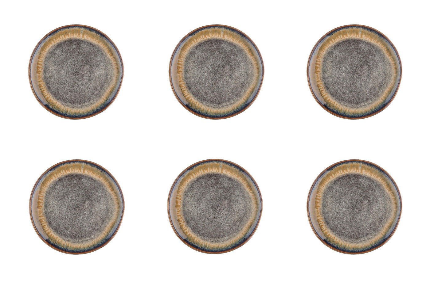 TELLER Genesis Ø20,5cm - 6er-Set - Basalt - Braun, Keramik (20.5cm) - Björn