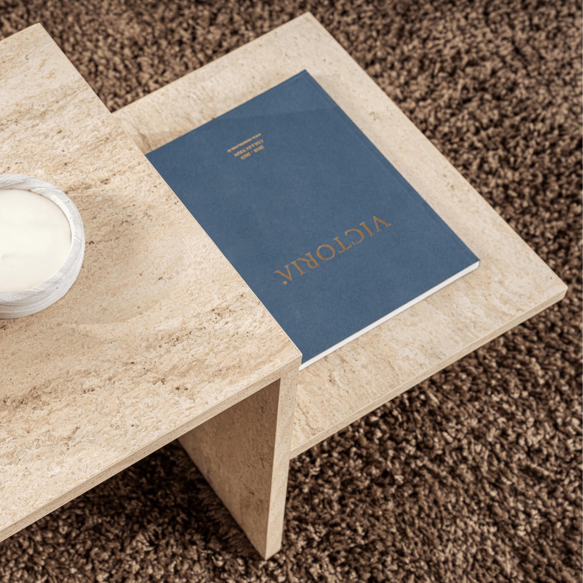 COUCHTISCH mit 2 Ebenen - harmony 77/40/40 cm - Sandfarben, Holzwerkstoff (77/40/40cm) - Calicosy