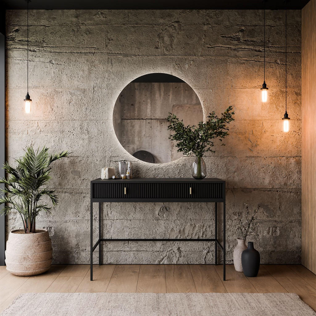 Thumbnail - Lookway Frisiertisch, Schwarz, Holzwerkstoff, 104x77x50 cm, Schlafzimmer, Schminktische