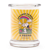 DUFTKERZE Peanuts - Gelb, Naturmaterialien/Glas (11.5cm)