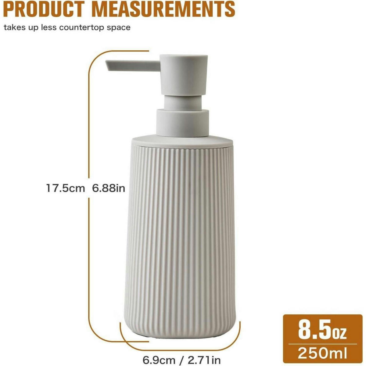 SEIFENSPENDER Beige Kunststoff 250 ml - Beige, Kunststoff (6.9/17.5/6.9cm)