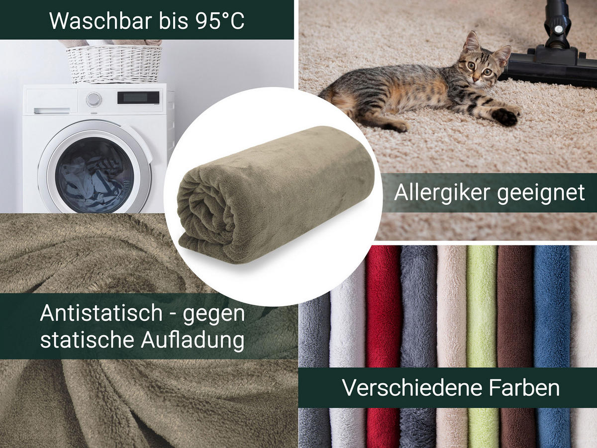KUSCHELDECKE, 150x200 cm, 100% Polyester - Grau, Textil (150/200cm) - Zollner