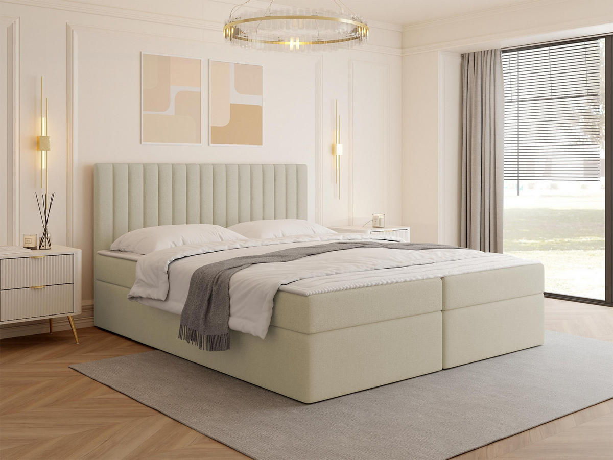 BOXBETT Tirulo - H3 - Schwarz/Naturfarben, Holzwerkstoff/Kunststoff (140/200cm) - MIRJAN24