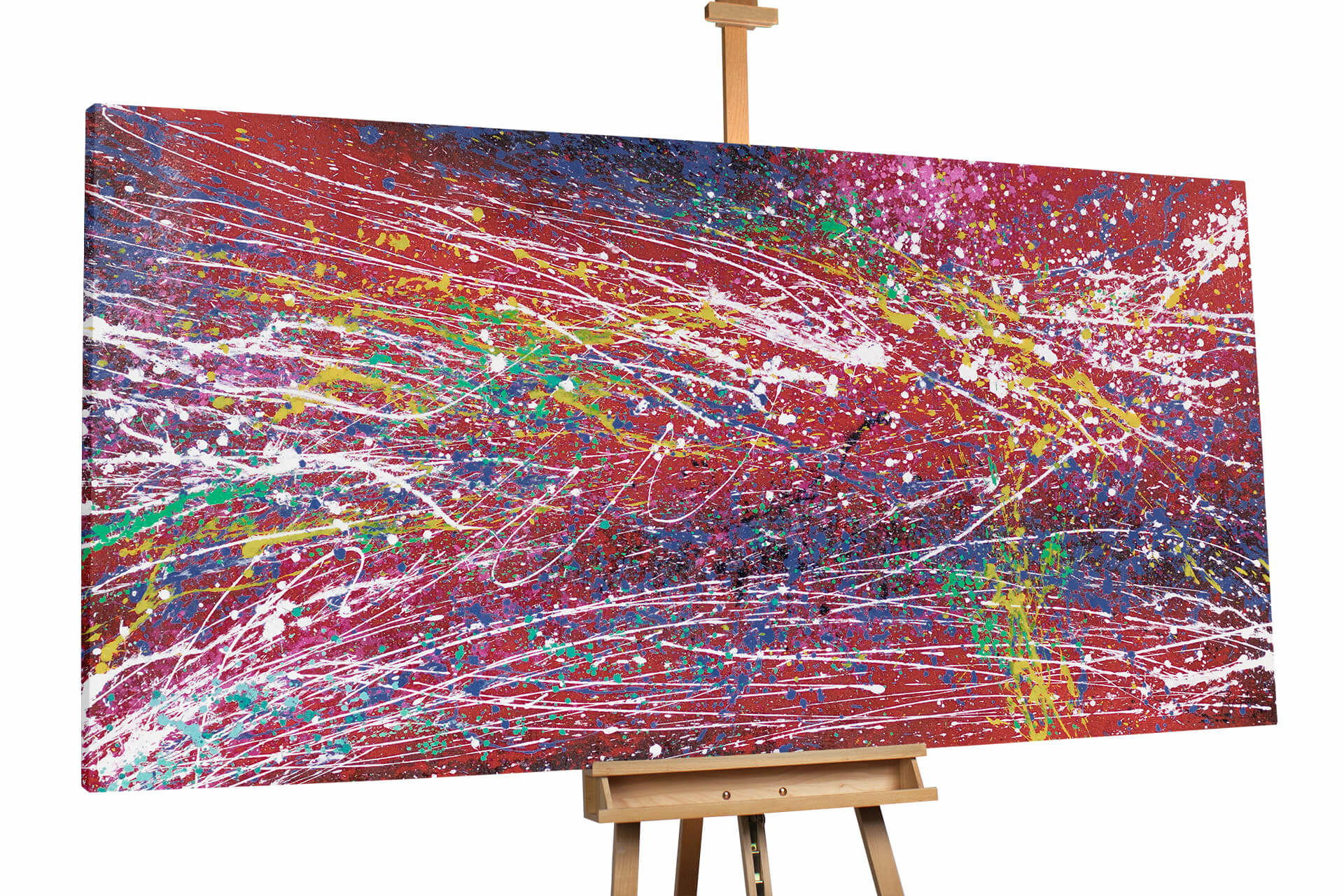 ÖLGEMÄLDE XXL Bunt 200/100 cm - Multicolor, Holz/Textil (6.68/100cm) - KUNSTLOFT