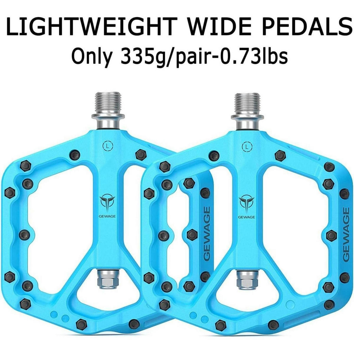 FAHRRADPEDALE Mountainbike rutschfest Nylonfaser Blau - Blau, Kunststoff (11/1.5/11.5cm)