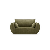 SESSEL Kaelle aus Chenille-Stoff grün - Grün, Textil (100/85/128cm) - Micadoni