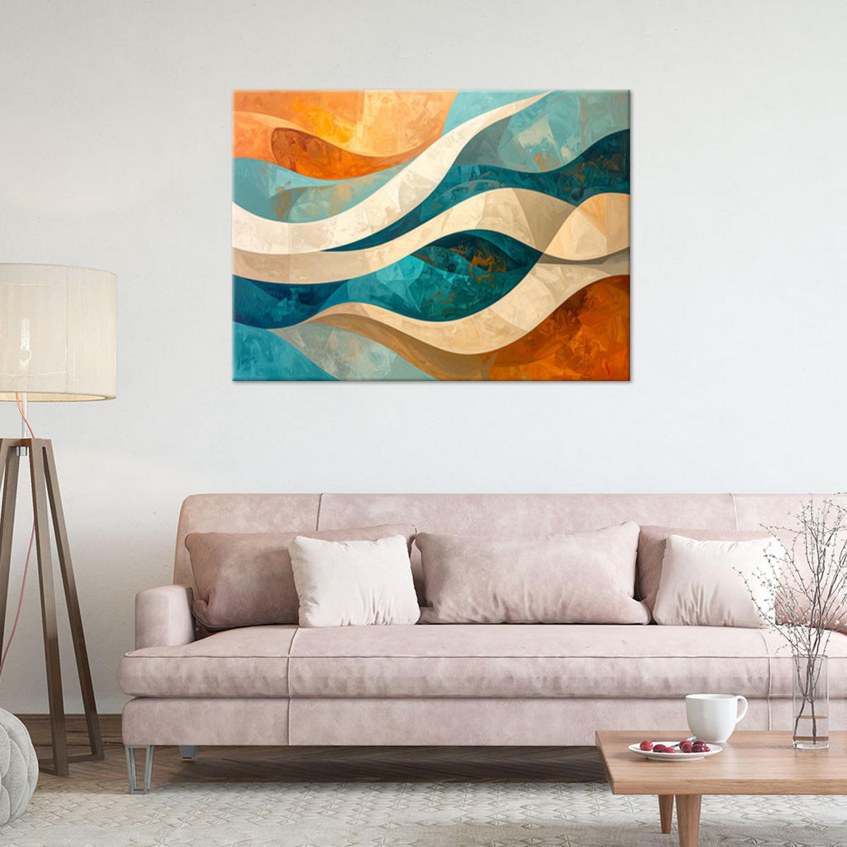 LEINWANDBILD 3D und geometrisch 60x40cm - Multicolor, Textil (60/40cm) - Feeby