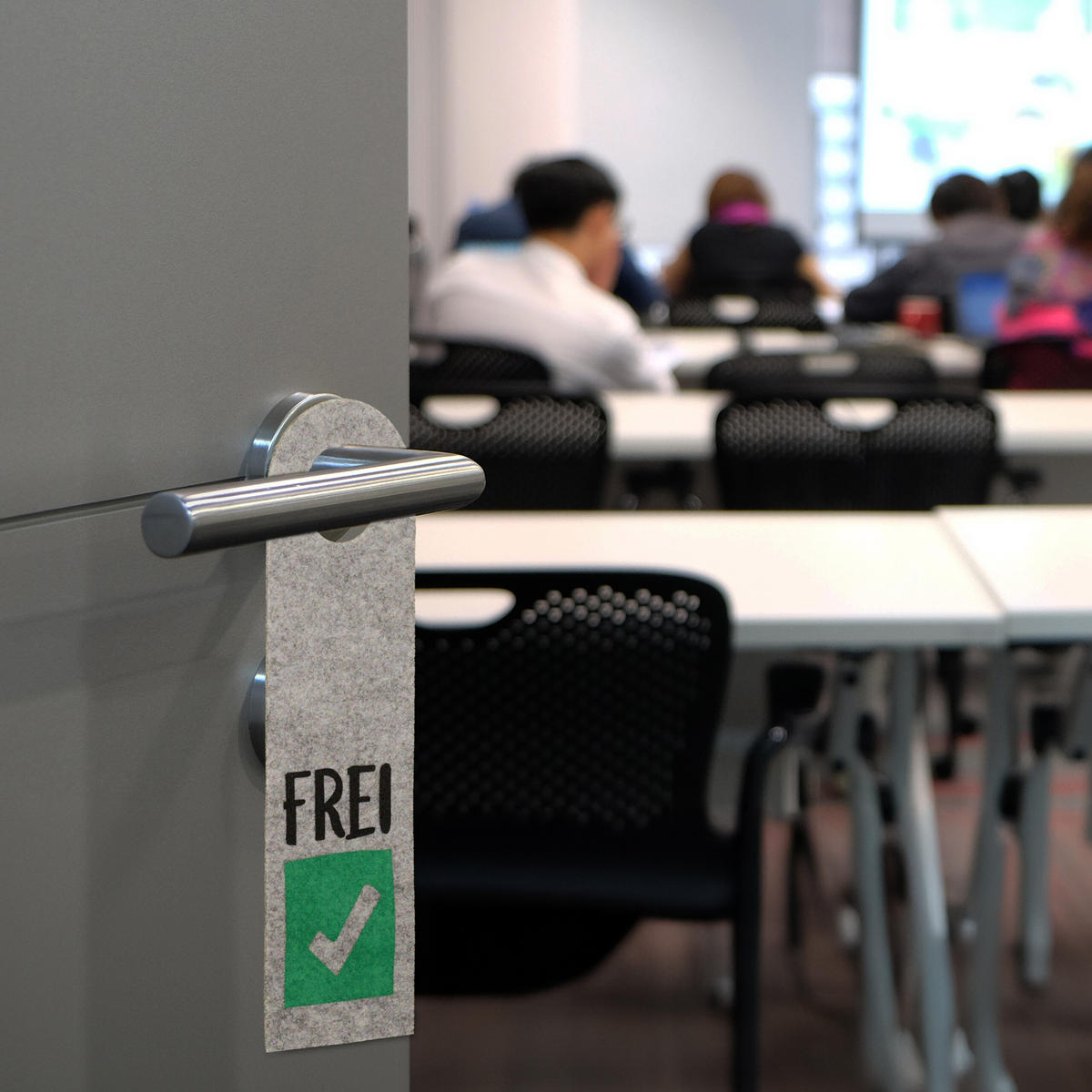 10xTÜRSCHILD - Grau, Textil (8/27/0.2cm) - Relaxdays