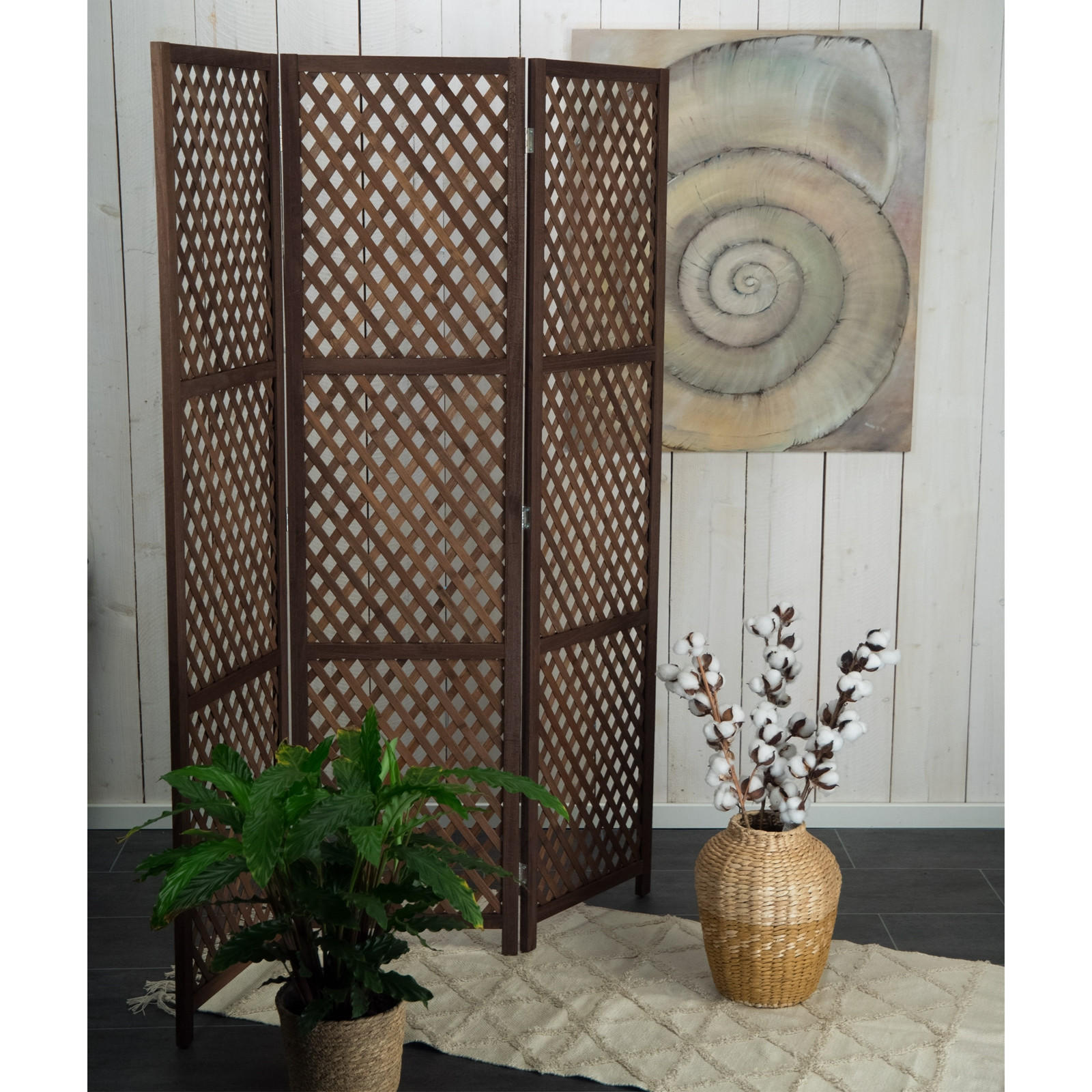 PARAVENT Lumina 3-tlg. Bambus braun - Braun, Holz (120/170/2cm) - CREEDWOOD