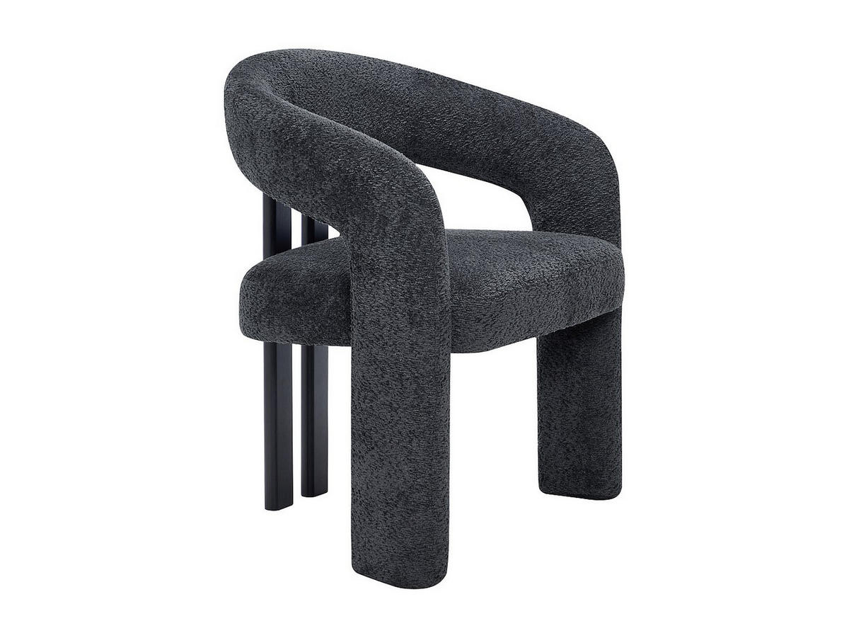 STUHL - 65 cm x 58 cm - holz - schwarz, anthrazitgrau Noreti - Schwarz, Textil (65/79/58cm) - Vente-Unique