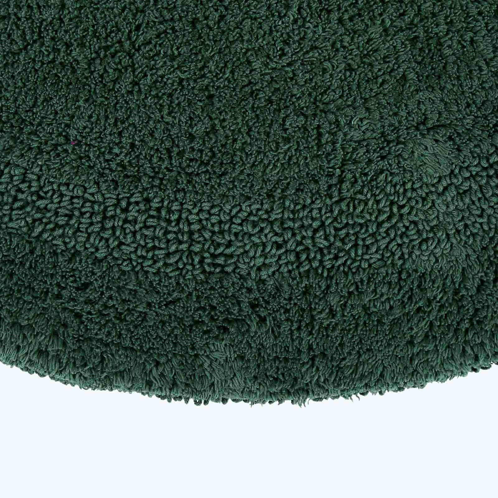 BADEMATTE 80 cm rund, 100% Baumwolle, wendbar - Waldgrün, Textil (80/80cm) - Homescapes