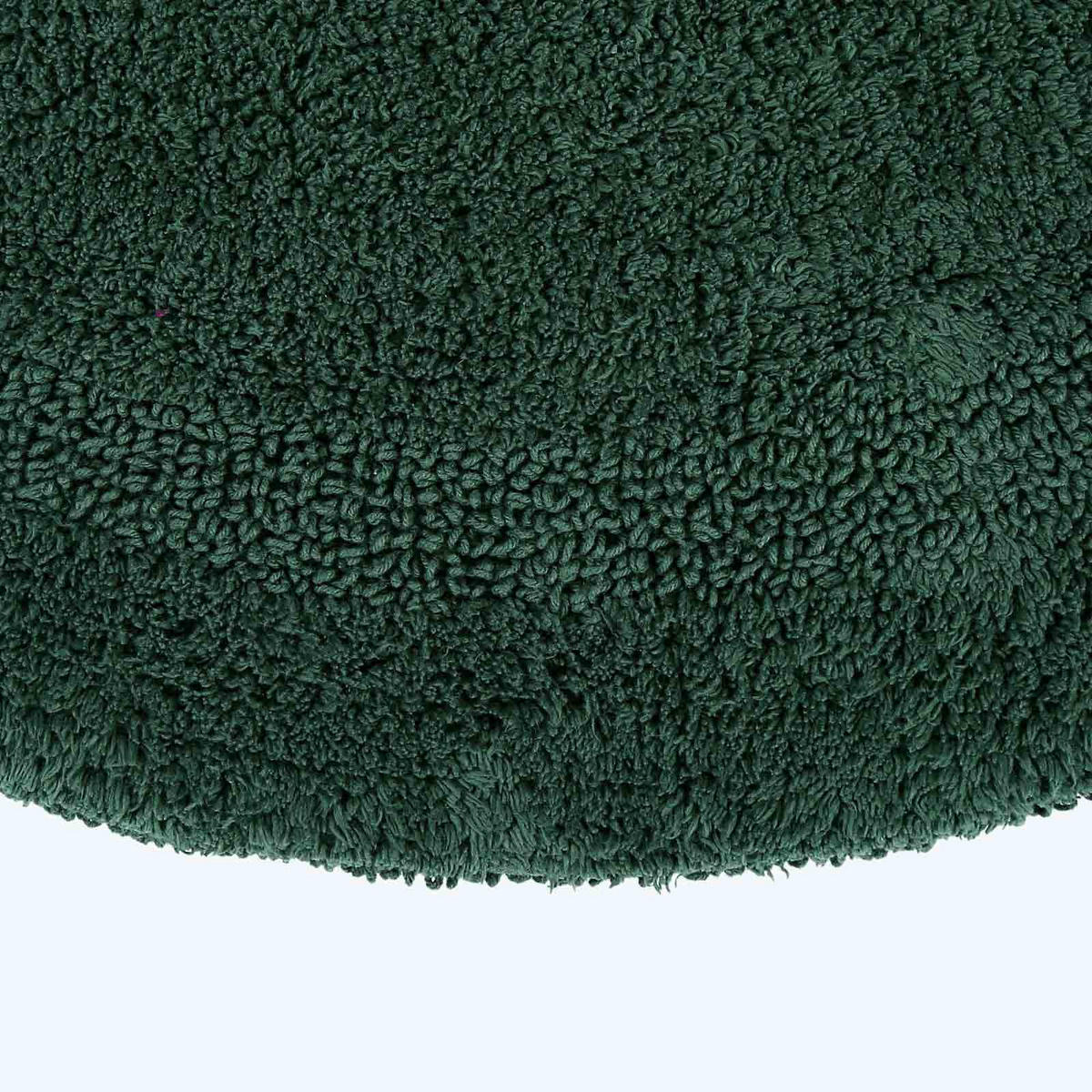 BADEMATTE 80 cm rund, 100% Baumwolle, wendbar - Waldgrün, Textil (80/80cm) - Homescapes