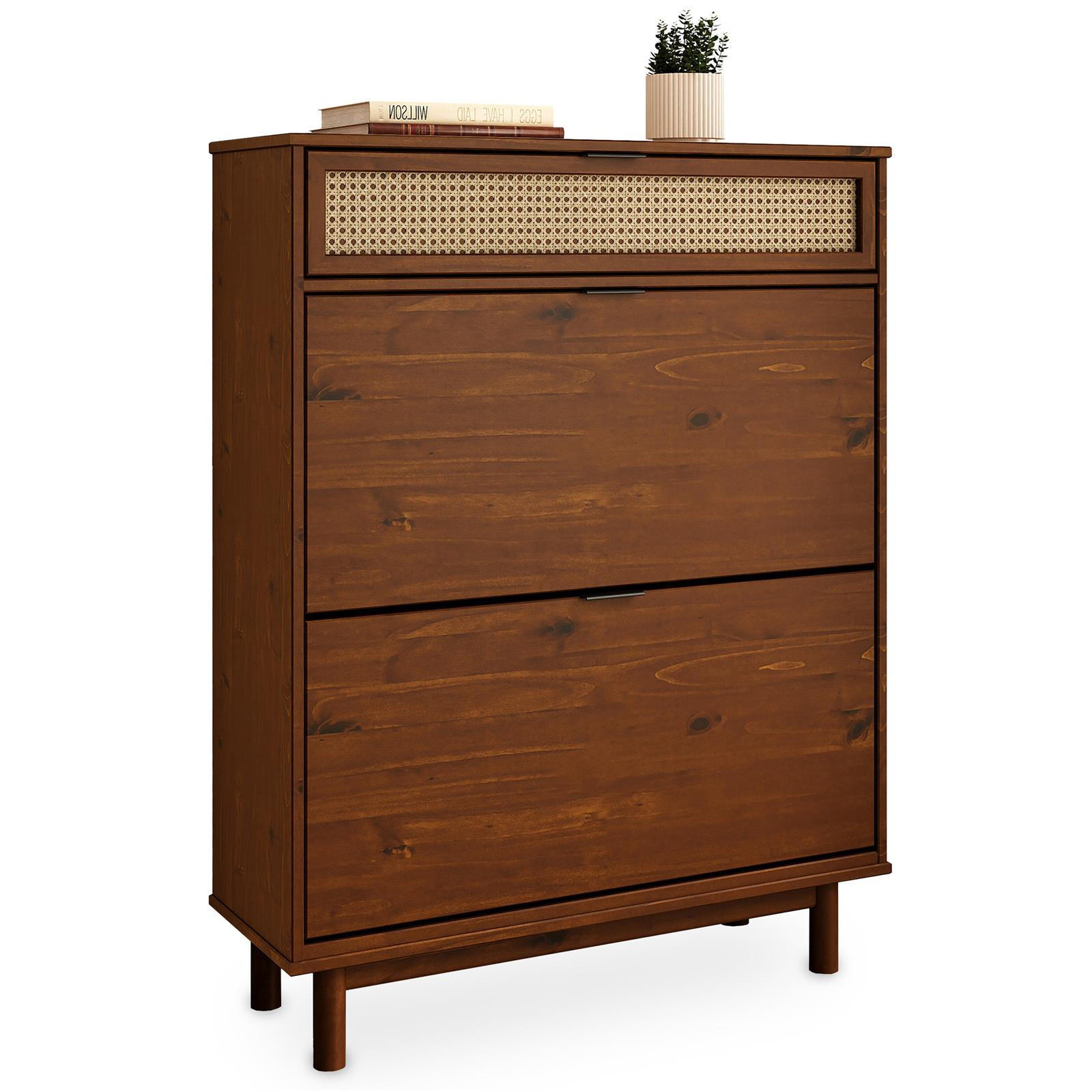 SCHUHKIPPER JONTE Kastanie - Kastanienfarben, Holz (88/113/30cm) - IDIMEX